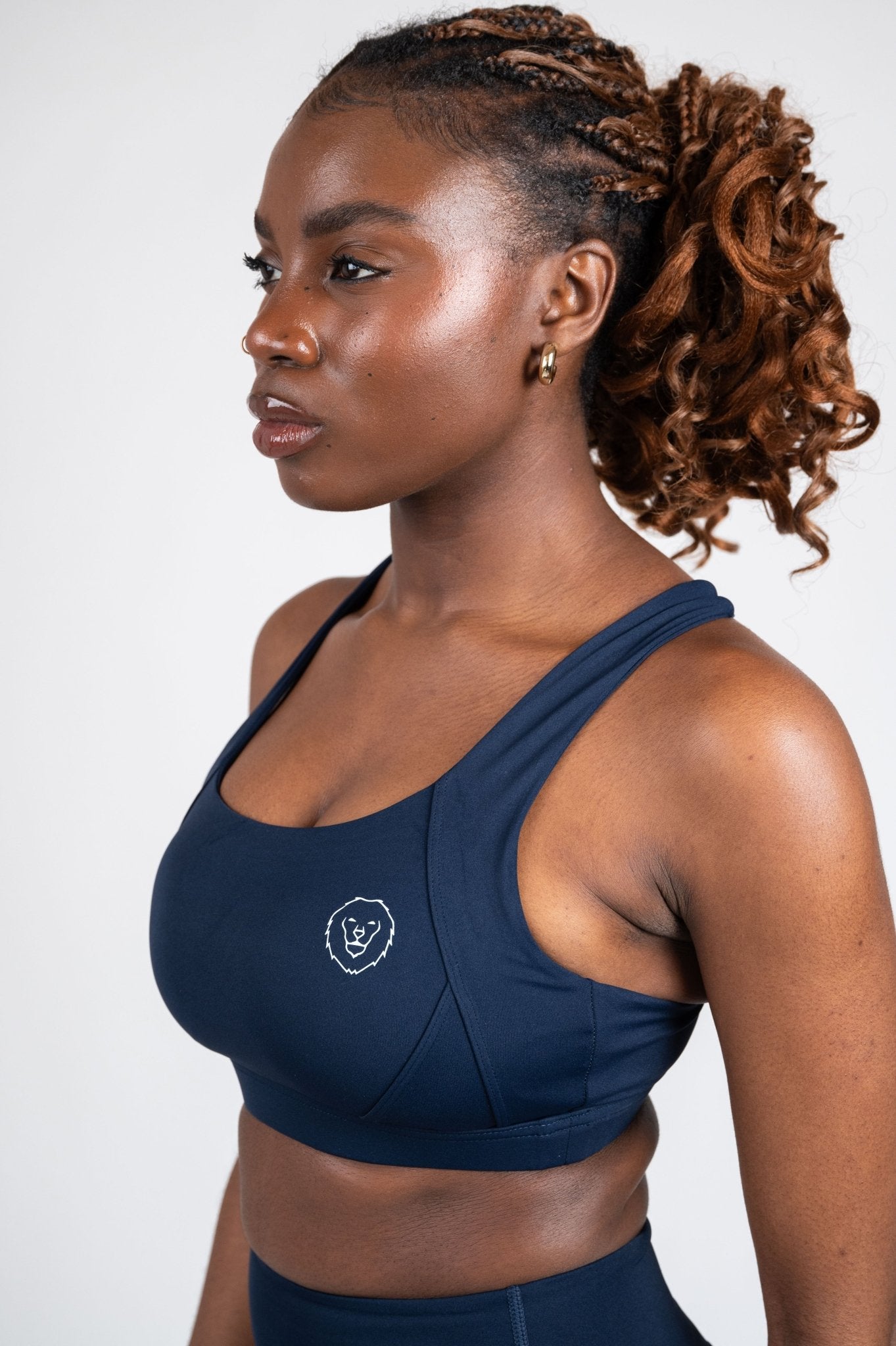 Navy blue sports bra online